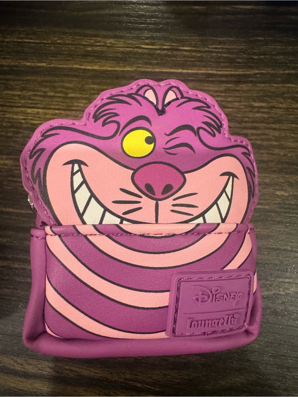 Loungefly Purple Pink Cheshire Cat Mini Backpack Bag Charm - Picture 2 of 3